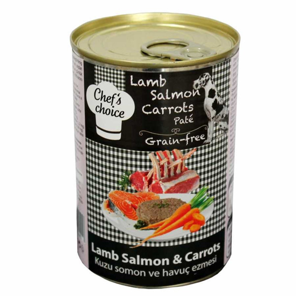 Chef's Choice 400 Gr Yetişkin Kuzu Somon ve Havuç Ezme | Yetişkin Köpek Konserve Maması