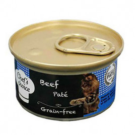 Chef's Choice 6 Adet Sığır Etli Ezme Yetişkin 85 Gr | Tahılsız Kedi Yaş Maması Chef's Choice 6 Adet Sığır Etli Ezme Yetişkin 85 Gr | Tahılsız Kedi Yaş Maması