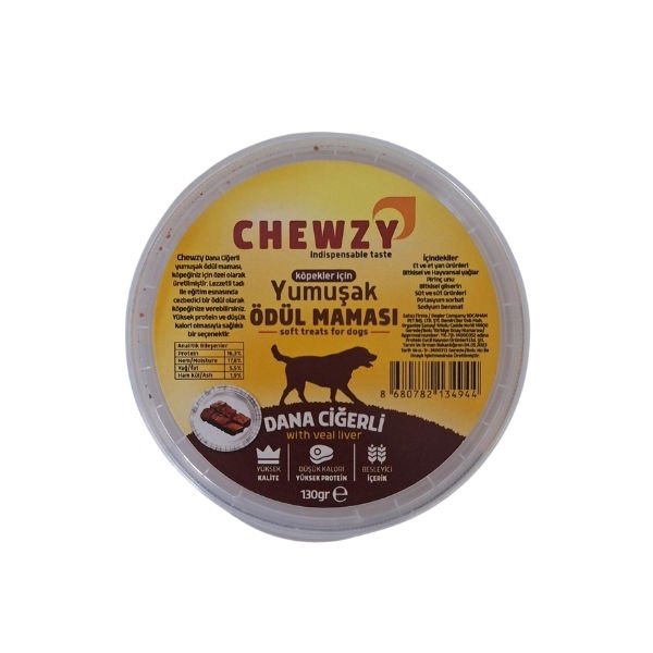 Chewzy 130Gr Ciğerli Yumuşak Köpek Ödül Maması | Sıvı Köpek Ödül Maması