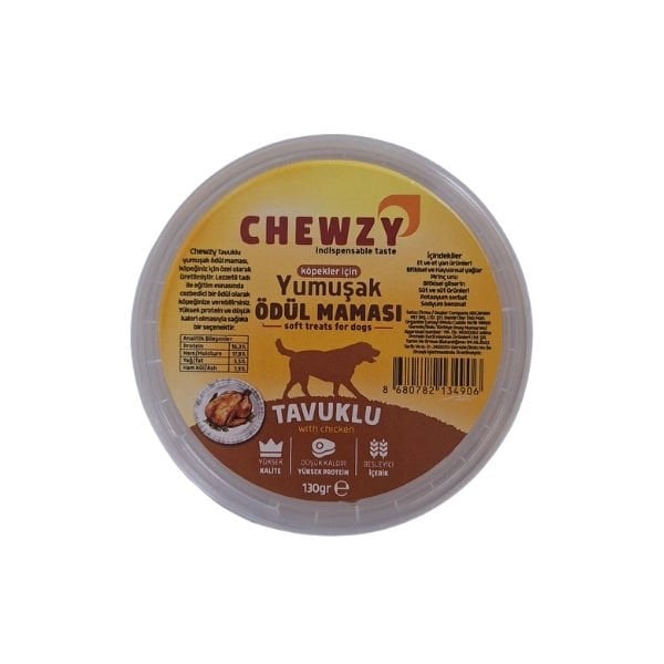 Chewzy Tavuklu Yumuşak Köpek Ödül Maması 130 Gr | Sıvı Köpek Ödül Maması