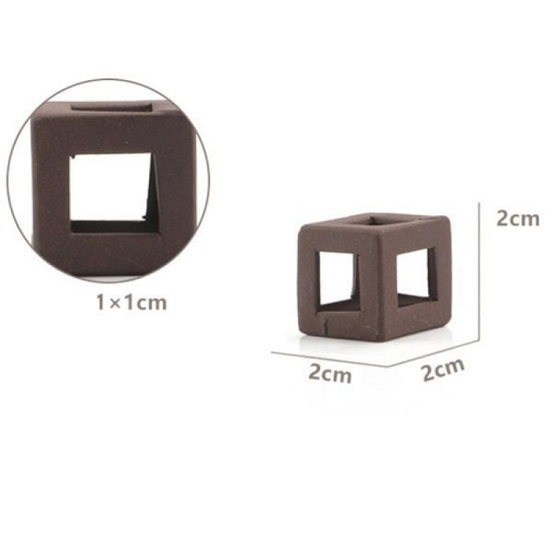 Chicos 2x2 Cm Karides Seramik Küp Kalın Kahverengi | Akvaryum Dekor Fon Chicos 2x2 Cm Karides Seramik Küp Kalın Kahverengi | Akvaryum Dekor Fon