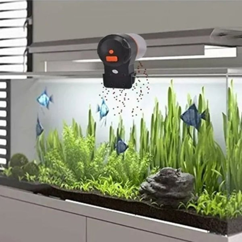 Chicos Biopro Auto Feeder Yemleme Makinesi Turuncu Siyah | Akvaryum Otomatik Yem Makinası