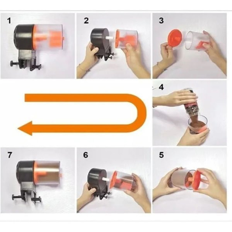 Chicos Biopro Auto Feeder Yemleme Makinesi Turuncu Siyah | Akvaryum Otomatik Yem Makinası