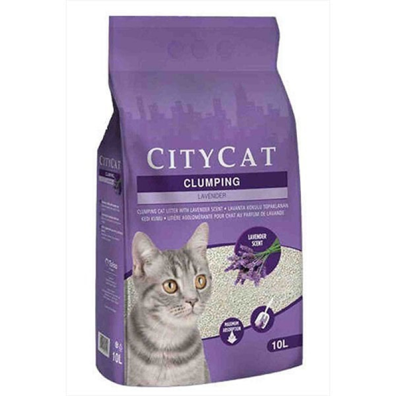 City Cat 10 Lt Topaklanan Lavanta | Doğal Kedi Kumu City Cat 10 Lt Topaklanan Lavanta | Doğal Kedi Kumu