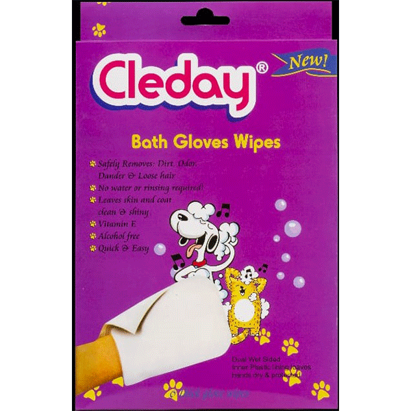 Cleday  6'lı Banyo Eldiveni | Kedi Banyo Şampuanı