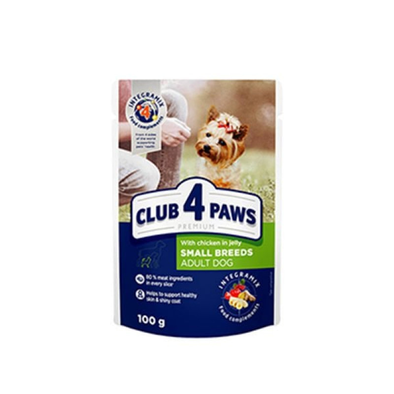 Club 4 Paws 100 Gr Premium Adult Small Breeds jöleli Tavuk | Özel Irk Köpek Maması Club 4 Paws 100 Gr Premium Adult Small Breeds jöleli Tavuk | Özel Irk Köpek Maması