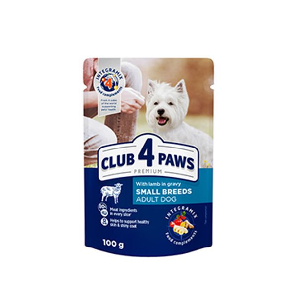 Club 4 Paws 100 Gr Premium Small Breeds Soslu Kuzu | Yetişkin Köpek Konserve Maması
