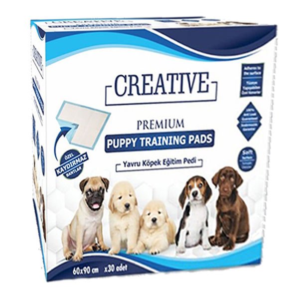 Creative 30'lu Puppy Çiş Eğitim Pedi 60x90 Cm | Köpek Çiş Alıştırma Pedi