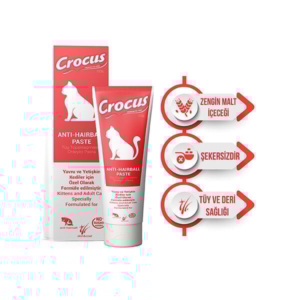 Crocus 100 Gr Anti Hairball Paste | Kedi Vitamini