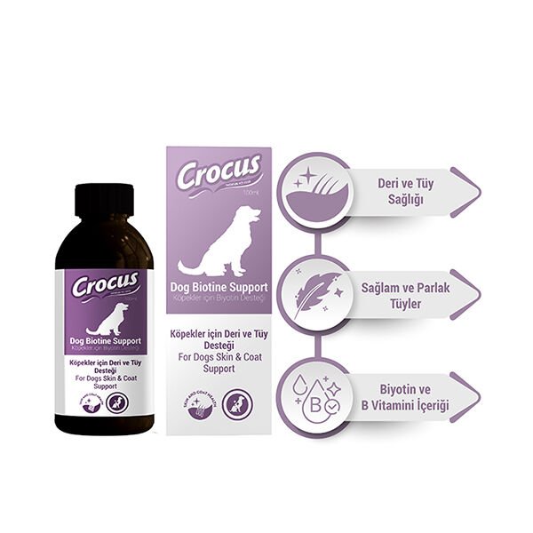 Crocus 100 Ml Dog Biotin Support | Köpek Tüy Bakım Spreyi