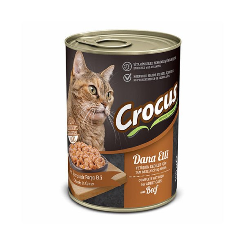 Crocus 400 Gr Biftek | Yetişkin Kedi Maması Crocus 400 Gr Biftek | Yetişkin Kedi Maması