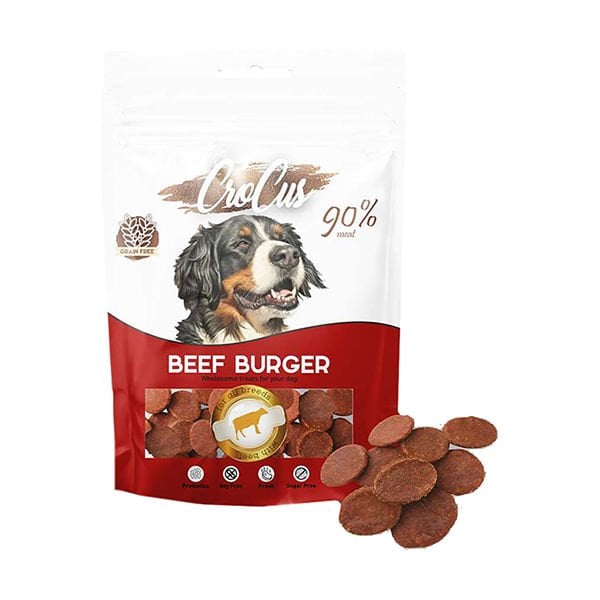 Crocus 80 Gr  Beef Burger Biftek | Köpek Atıştırmalık Ödül Maması