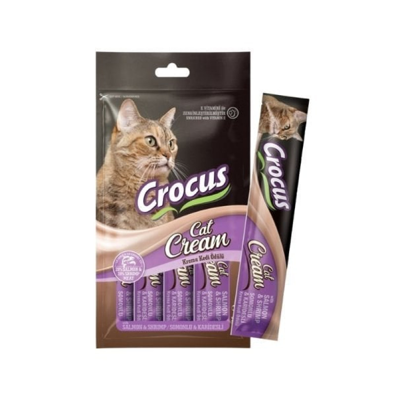 Crocus Somonlu ve Karidesli Sıvı Kedi Ödül Maması 15 Gr 4 Adet | Kedi Sıvı Ödül Maması Crocus Somonlu ve Karidesli Sıvı Kedi Ödül Maması 15 Gr 4 Adet | Kedi Sıvı Ödül Maması