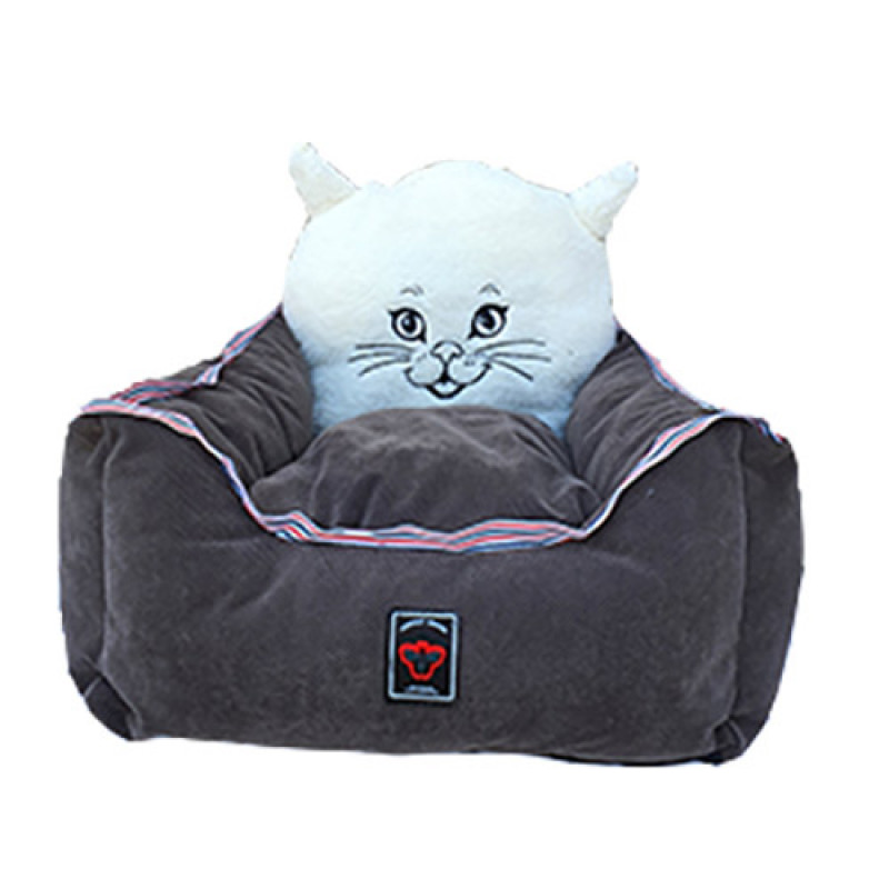 Crop Pet 45x50 Cm Kedi Kafalı Yatak Koyu Gri | Yuvalı Kedi Yatağı Crop Pet 45x50 Cm Kedi Kafalı Yatak Koyu Gri | Yuvalı Kedi Yatağı