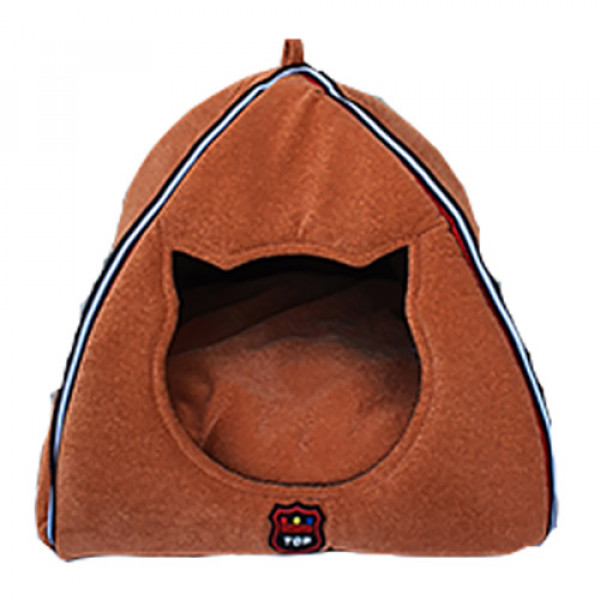 Crop Pet 40x45 Cm Piramit Fonksiyonel Kedi Yuvası Kiremit | Yuvalı Kedi Yatağı