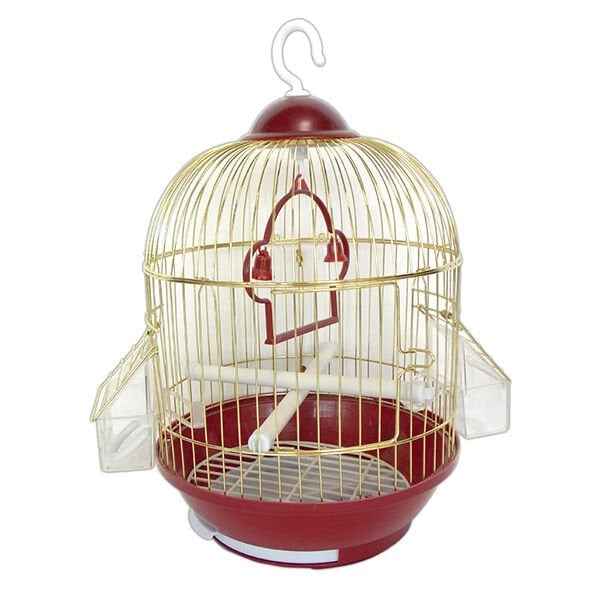 Dayang 23x35 Cm Küçük Silindir Kafes Kırmızı Sarı | Kuş Kafesi