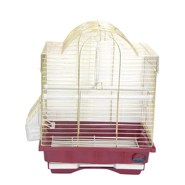 Dayang 29.5x22.3x38.5 Cm Çift Kapılı Kubbeli Kafes Kırmızı | Kuş Kafesi