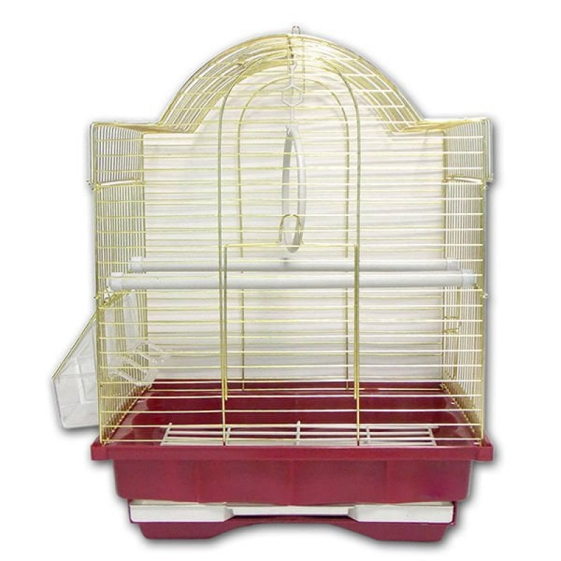 Dayang 29.5x22.3x38.5 Cm İki Kapılı Kubbeli Kafes Kırmızı | Kuş Kafesi Dayang 29.5x22.3x38.5 Cm İki Kapılı Kubbeli Kafes Kırmızı | Kuş Kafesi