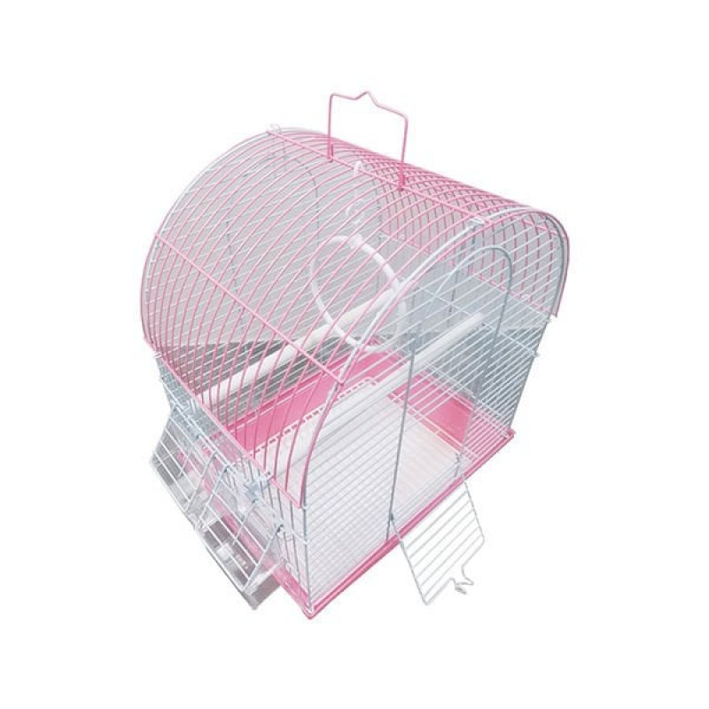 Dayang 30x23x39 Cm İki Kapılı Davul Kafes Pembe | Kuş Kafesi Dayang 30x23x39 Cm İki Kapılı Davul Kafes Pembe | Kuş Kafesi