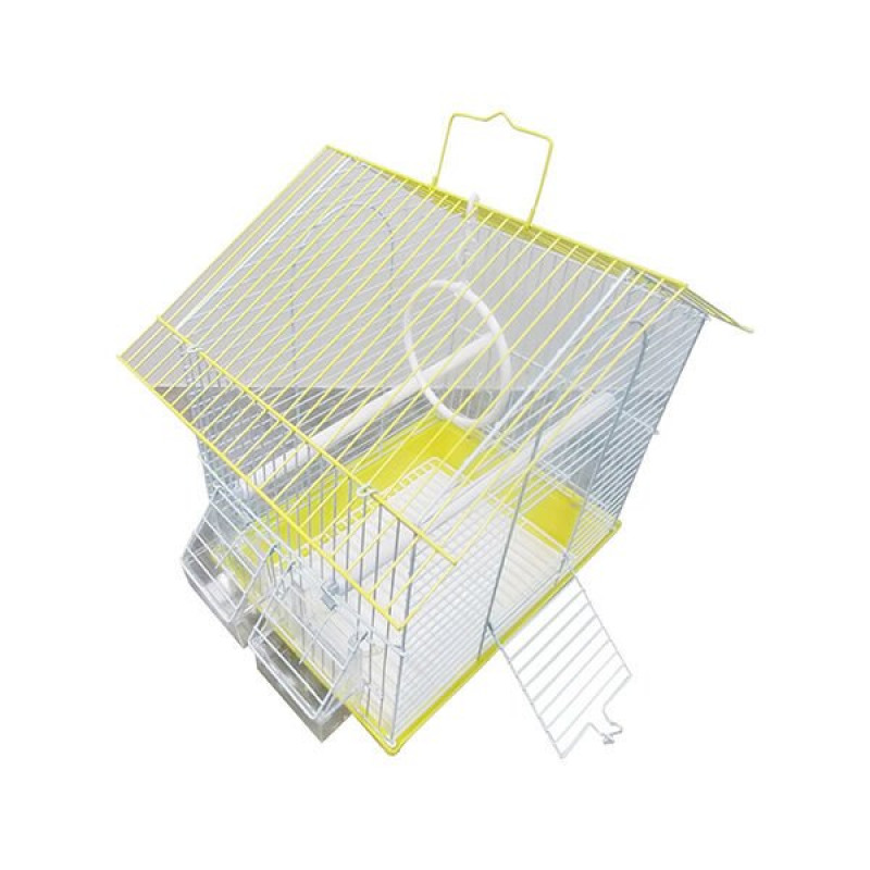 Dayang 30x23x39 Cm İki Kapılı Çatılı Kafes Sarı | Kuş Kafesi Dayang 30x23x39 Cm İki Kapılı Çatılı Kafes Sarı | Kuş Kafesi