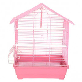 Dayang 35x28x46 Cm İki Kapılı Çatılı Kafes Pembe | Kuş Kafesi Dayang 35x28x46 Cm İki Kapılı Çatılı Kafes Pembe | Kuş Kafesi