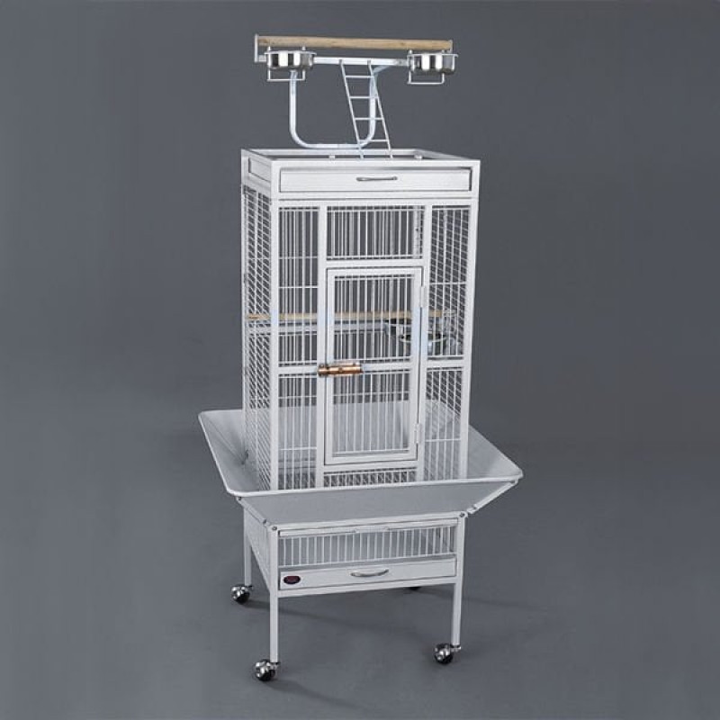 Dayang 45.7x45.7x156 Cm Ayaklı Papağan Kafesi Beyaz | Kuş Kafesi Dayang 45.7x45.7x156 Cm Ayaklı Papağan Kafesi Beyaz | Kuş Kafesi