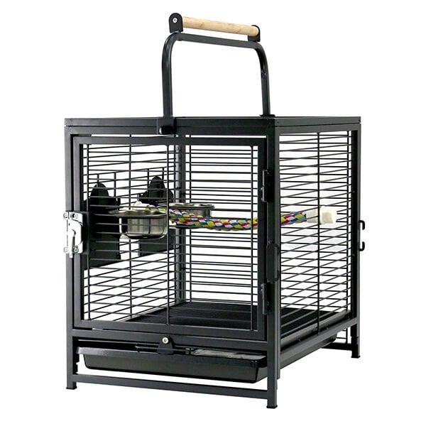 Dayang 48x38x46 Cm Papağan Seyahat Kafesi Siyah | Kuş Kafesi
