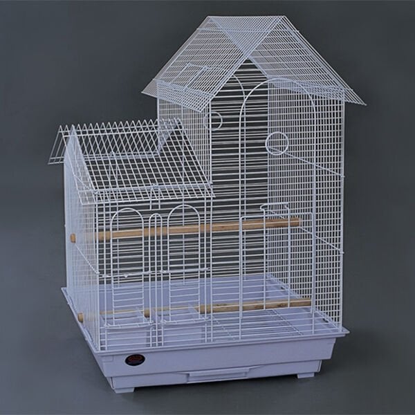 Dayang 52X41X75 Cm Şık Tasarımlı Villa Şekilli Kafes Büyük Beyaz | Kuş Kafesi