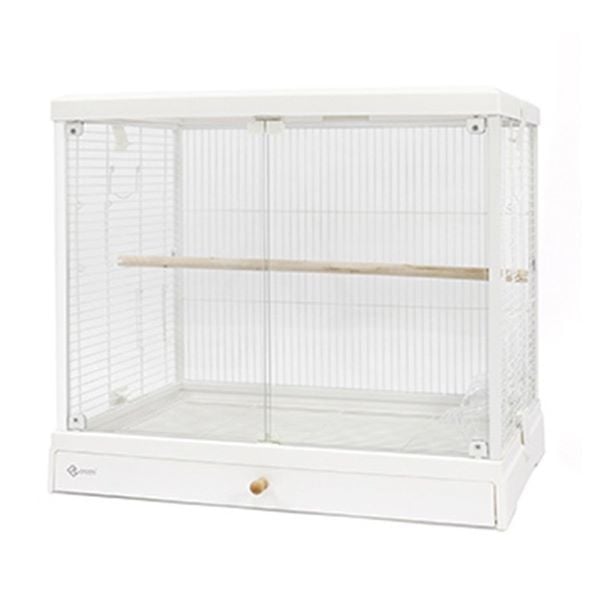 Dayang 62x42x55 Cm Üstten Açılır Cam Kafes Beyaz | Kuş Kafesi
