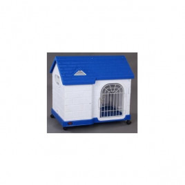 Dayang 63,5x46x58,5 Cm Kulübe Şekilli Tekerlekli Plastik Kafes Beyaz Mavi | Köpek Taşıma Çantası Ve Kafes Dayang 63,5x46x58,5 Cm Kulübe Şekilli Tekerlekli Plastik Kafes Beyaz Mavi | Köpek Taşıma Çantası Ve Kafes