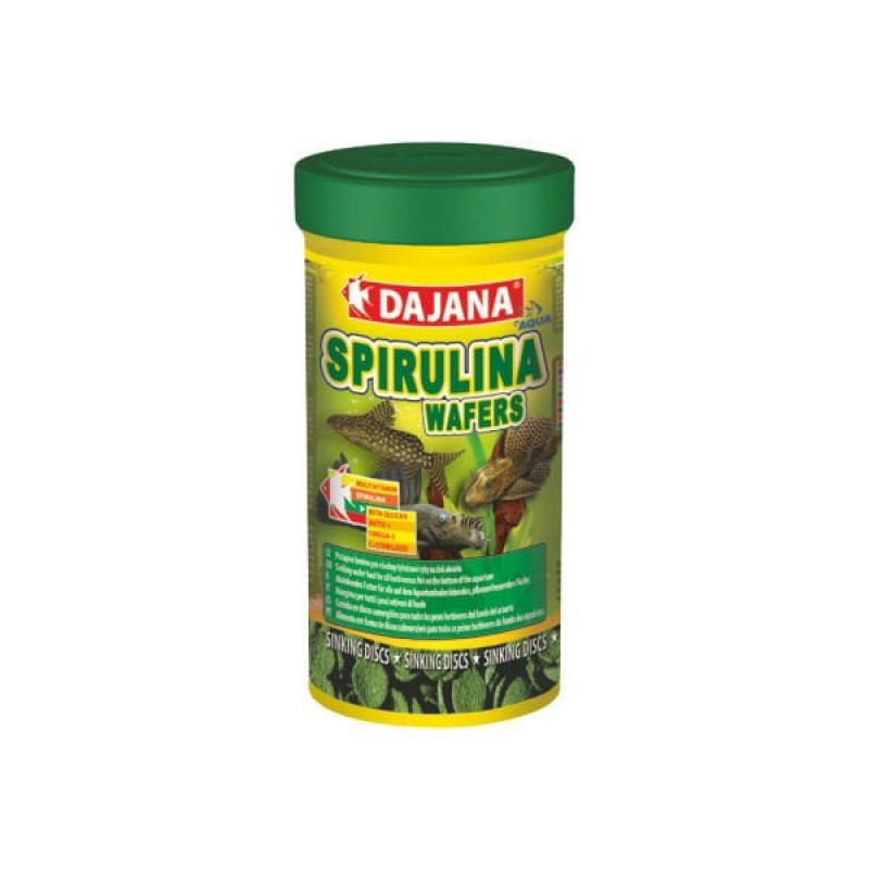 Dajana 130 Gr Mini Spirulina Wafers 250 Ml | Balık Yem Tableti Dajana 130 Gr Mini Spirulina Wafers 250 Ml | Balık Yem Tableti