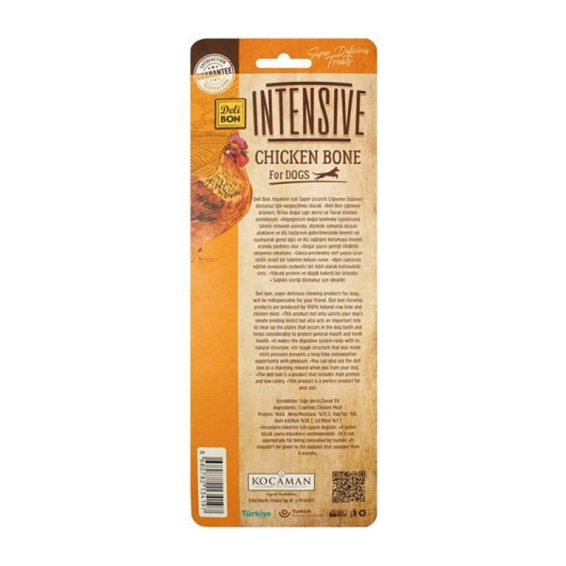Delibon 15 Cm Intensive Tavuk | Köpek Kemik Ödül Maması