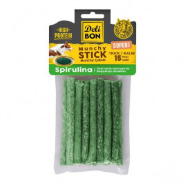 Delibon 15'li Super Munchy Kalın Çubuk Spirulina | Köpek Kemik Ödül Maması