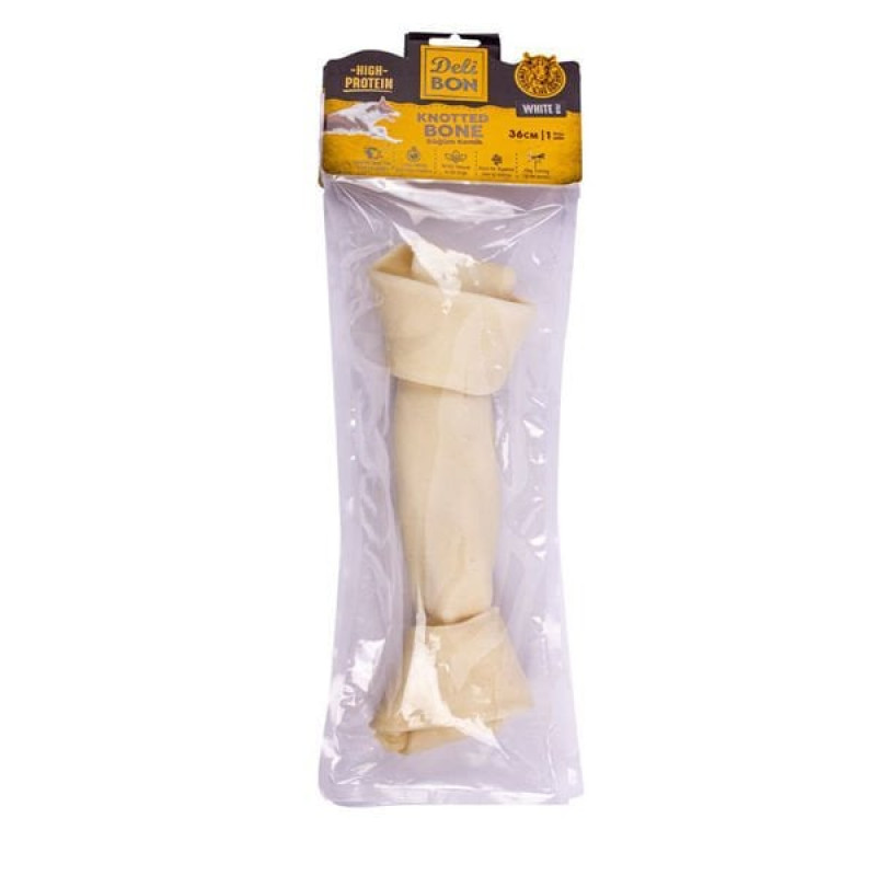 Delibon 36 Cm White Düğüm Kemik | Düğümlü Köpek Çiğneme Kemiği Delibon 36 Cm White Düğüm Kemik | Düğümlü Köpek Çiğneme Kemiği