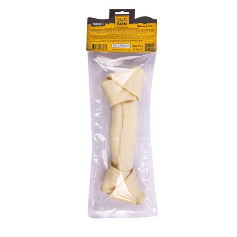 Delibon 36 Cm White Düğüm Kemik | Düğümlü Köpek Çiğneme Kemiği