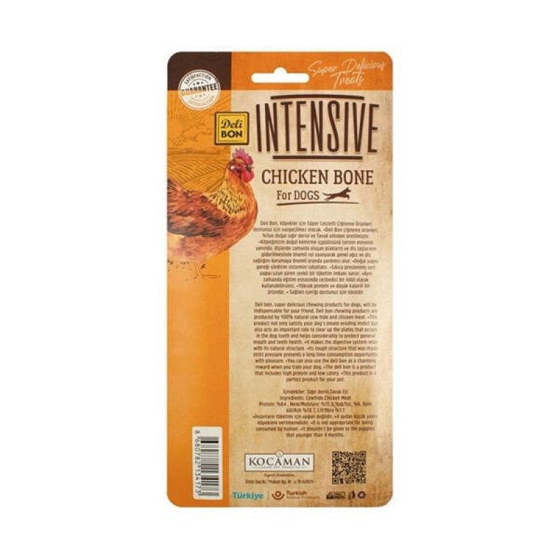 Delibon 4'lü Intensive Tavuk 7 Cm | Köpek Kemik Ödül Maması