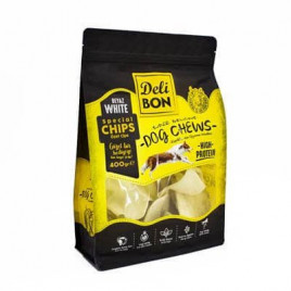 Delibon 400 Gr Deri Cips Torba Beyaz | Köpek Atıştırmalık Ödül Maması