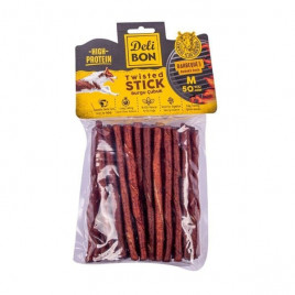 Delibon 50'li Barbekü Soslu Kalın Burgu Çubuk | Köpek Kemik Ödül Maması
