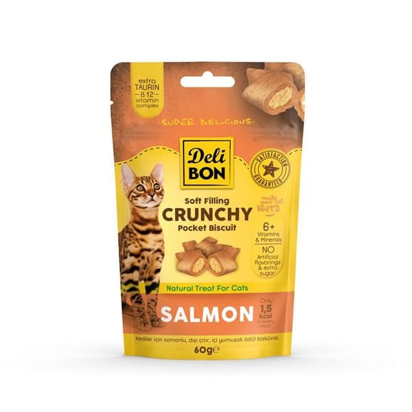 Delibon 60 Gr Chrunchy Somon | Köpek Atıştırmalık Ödül Maması