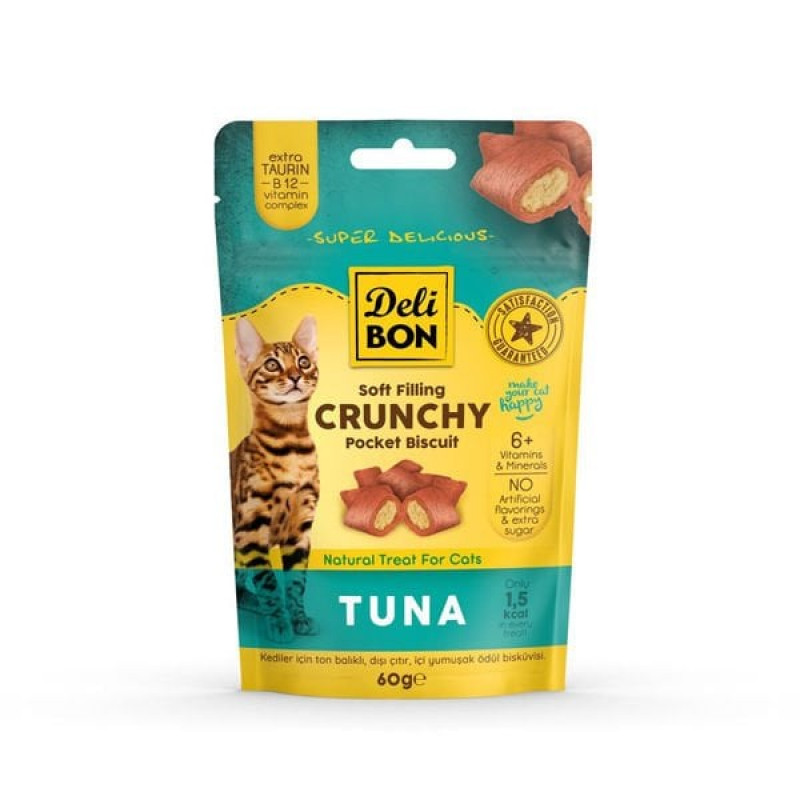 Delibon 60 Gr Chrunchy Ton | Kedi Atıştırmalık Ödül Maması Delibon 60 Gr Chrunchy Ton | Kedi Atıştırmalık Ödül Maması