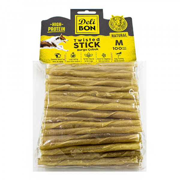 Delibon 100'lü Orta Boy Deri Burgu Çubuk Natural