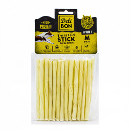 Delibon 25'li Orta Boy Deri Burgu Çubuk Beyaz