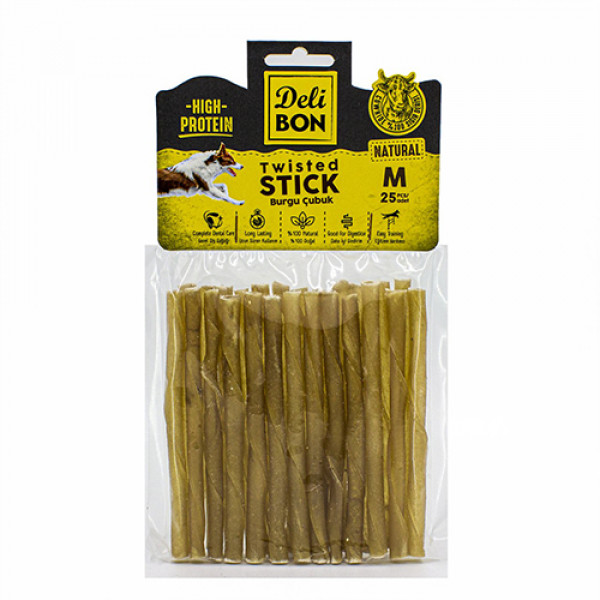 Delibon 25'li Orta Boy Deri Burgu Çubuk Natural