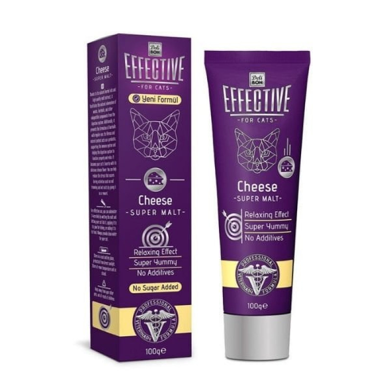 Delibon Effective Peynirli Sakinleştirici Kedi Malt Macunu 100 Gr | Kedi Vitamini Delibon Effective Peynirli Sakinleştirici Kedi Malt Macunu 100 Gr | Kedi Vitamini