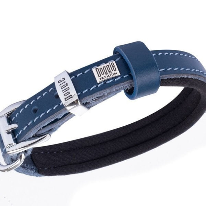 Doggie 1,5x20 25 Cm Konfor Deri Sade Boyun Tasması Royalblue | Köpek Boyun Tasması