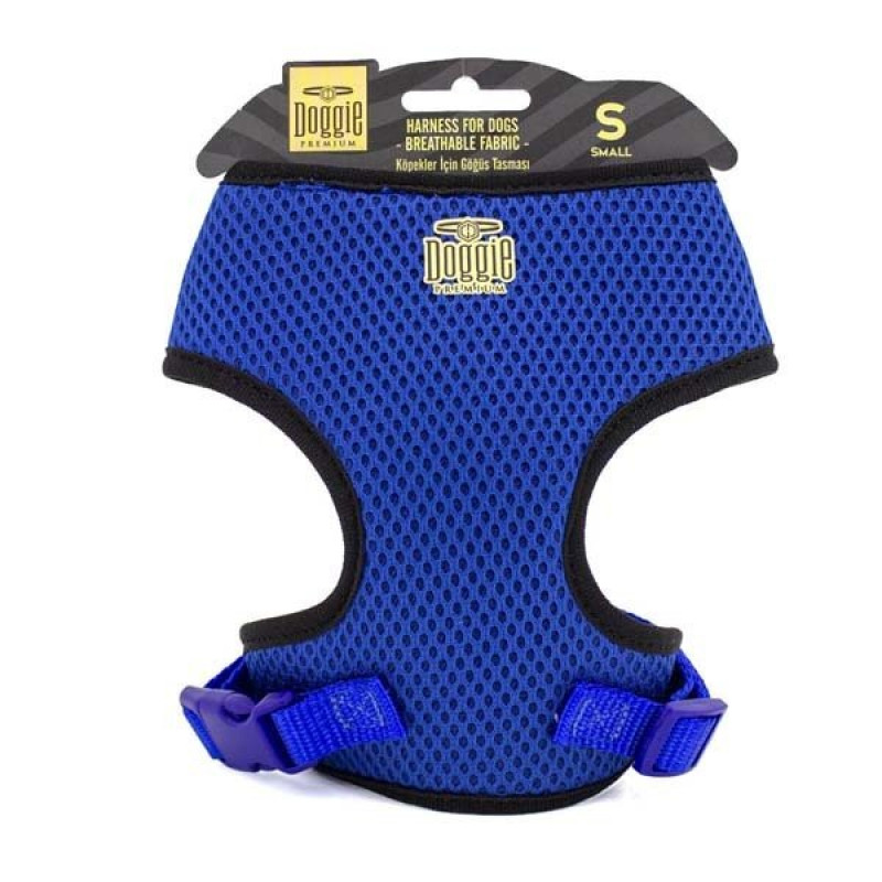 Doggie 1,5x25-35 Cm Dokuma Havalı Junior Göğüs Tasması Royalblue | Köpek Göğüs Tasması