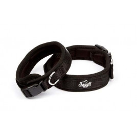 1,5x40 Cm Havalı Dokuma Boyun Tasması Medium Siyah | Köpek Boyun Tasması