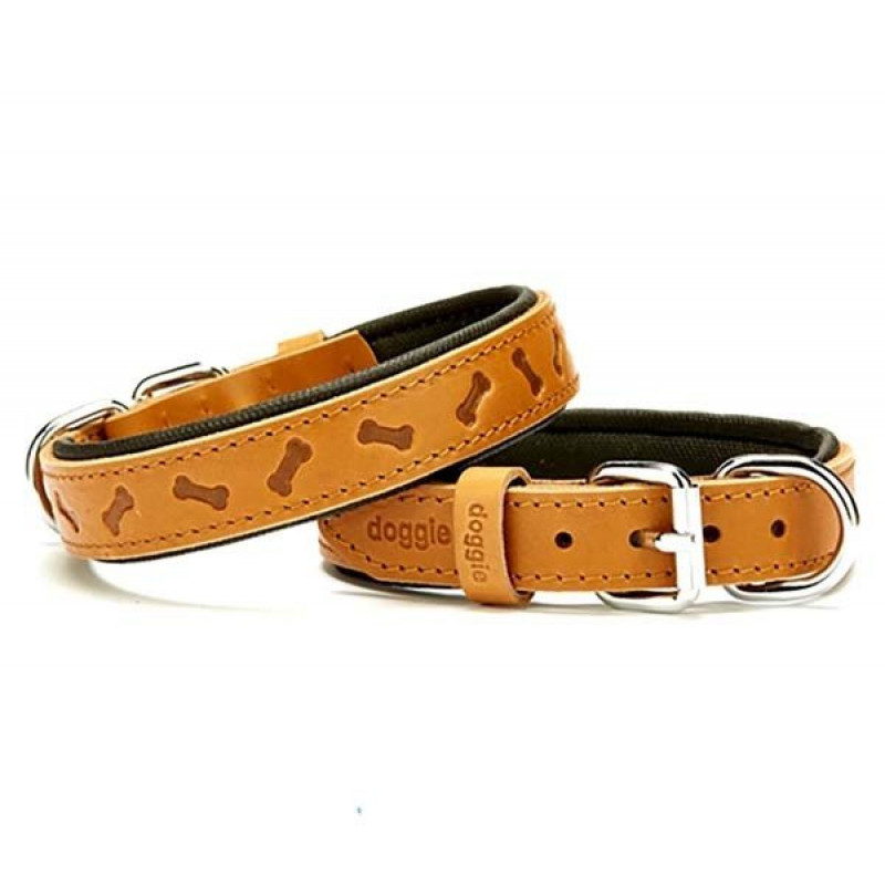 Doggie 2.5x45 Cm Comfort Deri Kemik Desenli Boyun Tasması Medium Camel | Köpek Boyun Tasması Doggie 2.5x45 Cm Comfort Deri Kemik Desenli Boyun Tasması Medium Camel | Köpek Boyun Tasması