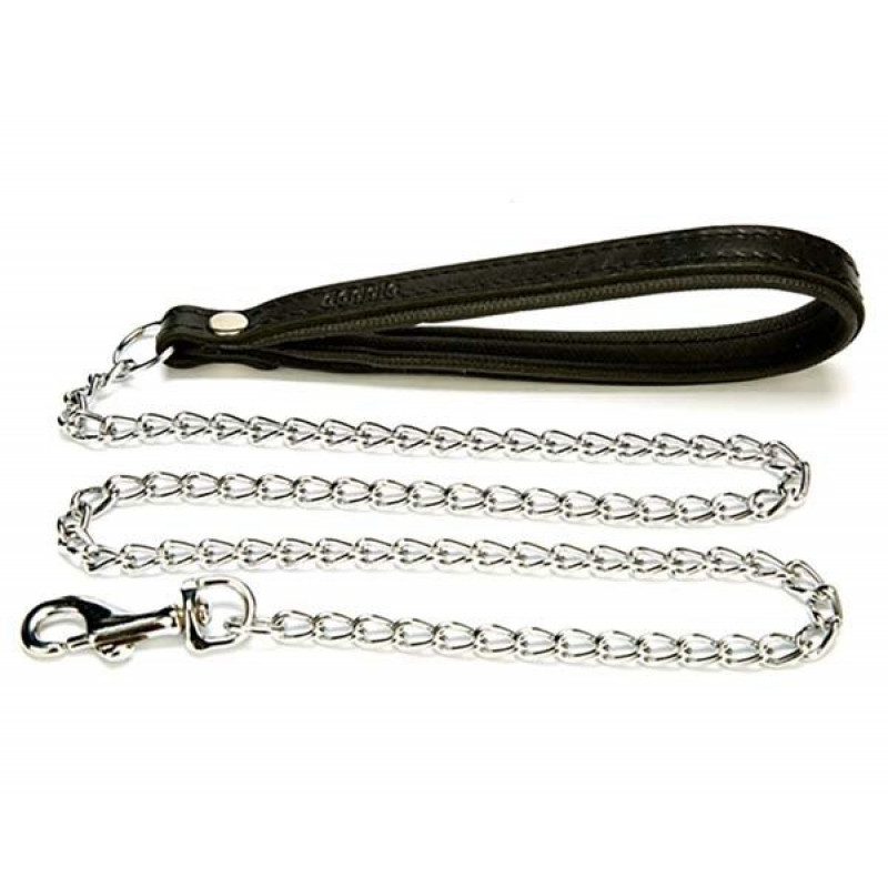 Doggie 2,5x110 Cm Comfort Deri Zincirli Gezdirme Medium Siyah | Köpek Gezdirme Tasması Doggie 2,5x110 Cm Comfort Deri Zincirli Gezdirme Medium Siyah | Köpek Gezdirme Tasması