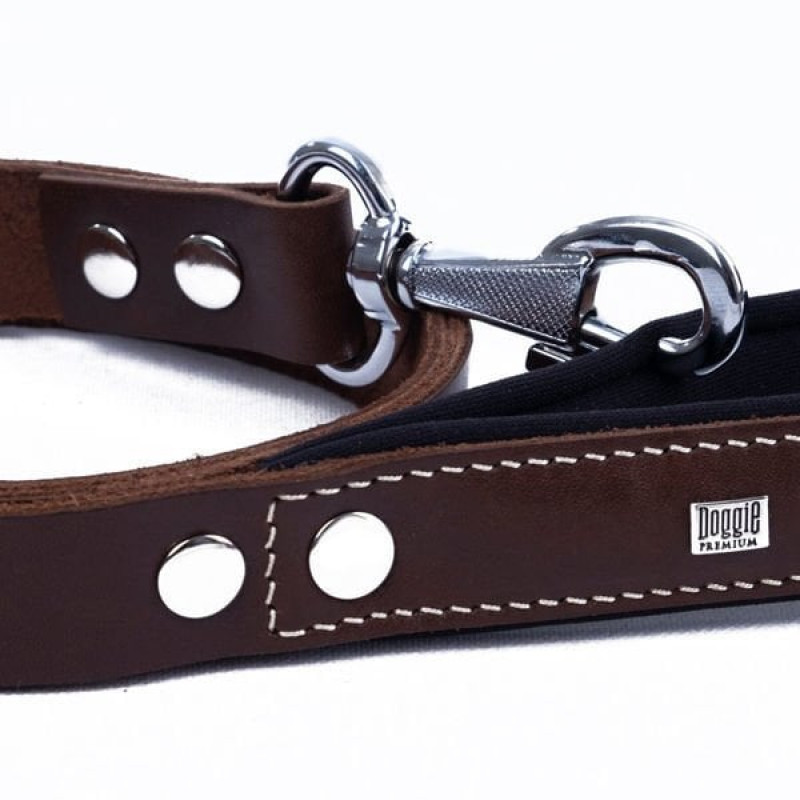 Doggie 2,5x120 Cm Konfor Klasik Deri Gezdirme Kahverengi | Köpek Gezdirme Tasması